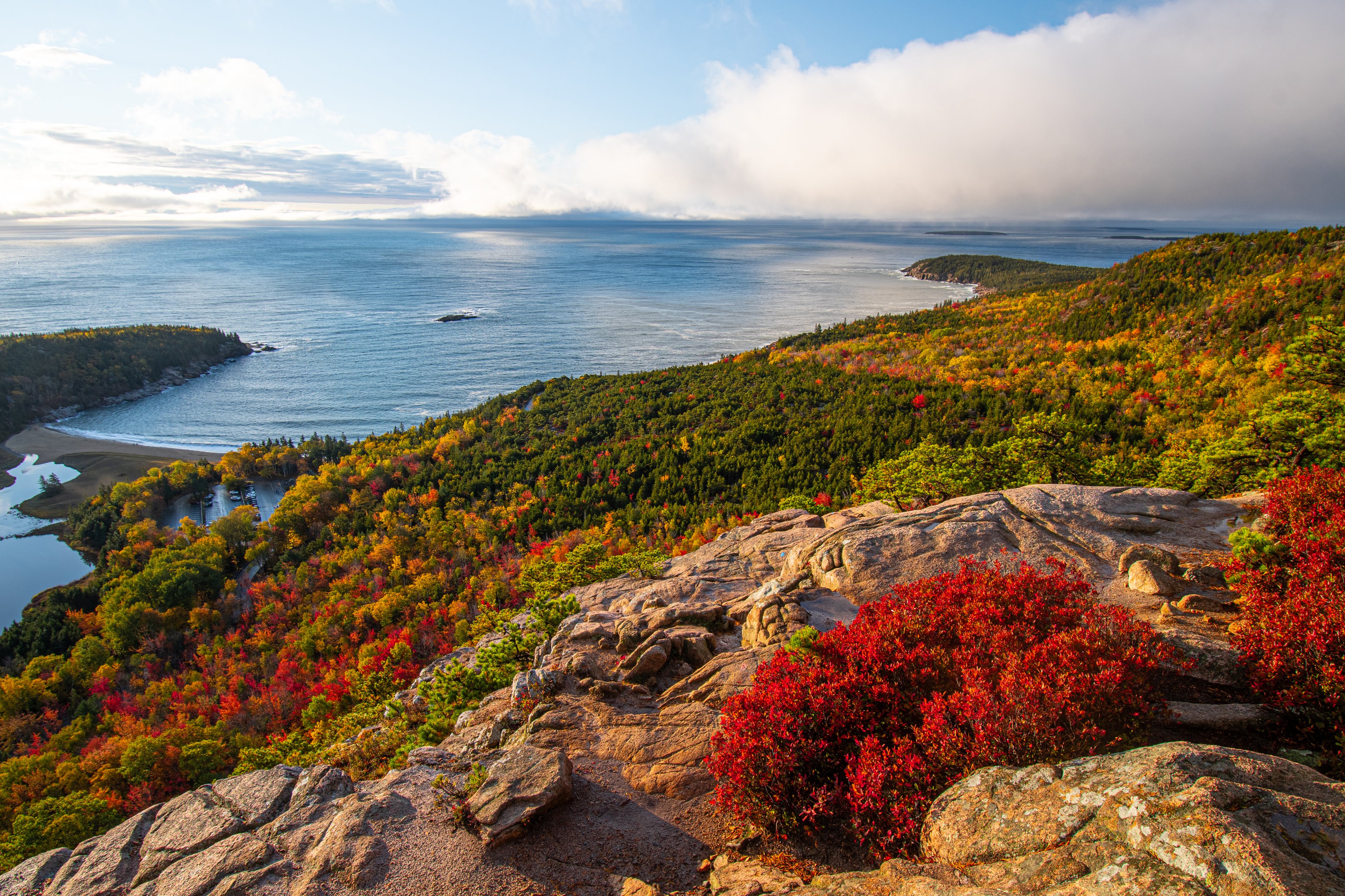 The beautiful Beehive trail hike in Acadia National Park