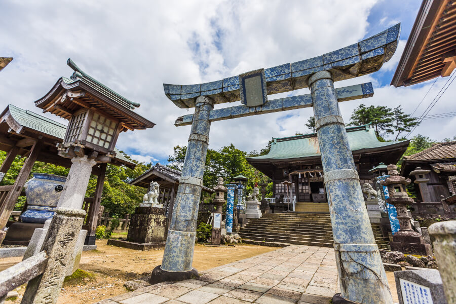 Tozan Shrine which is decorated with porcelain, in Arita, Saga.