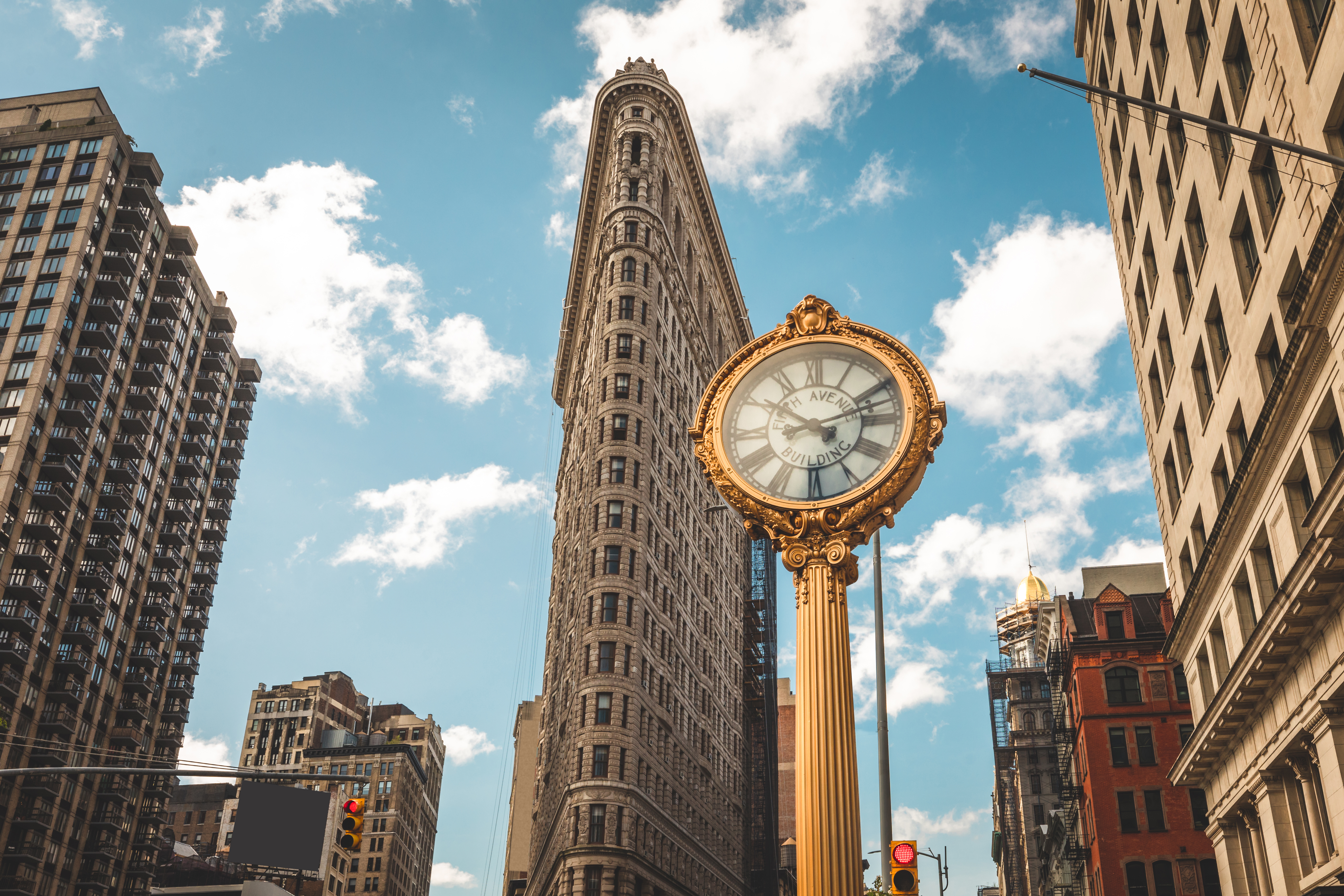 The Fifth Avenue Clock with the iconic Flatiron Building