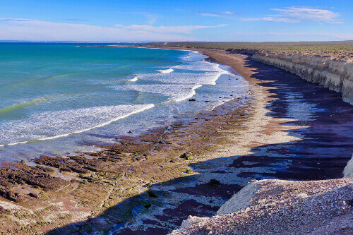 At the shore of Peninsula Valdes a UNESCO heritage site in Argentina