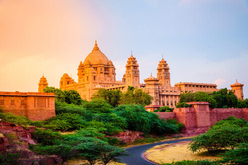 The Umaid Bhawan Palace is large private residence designed by architect Henry Vaughan Lanchester in Jodhpur.