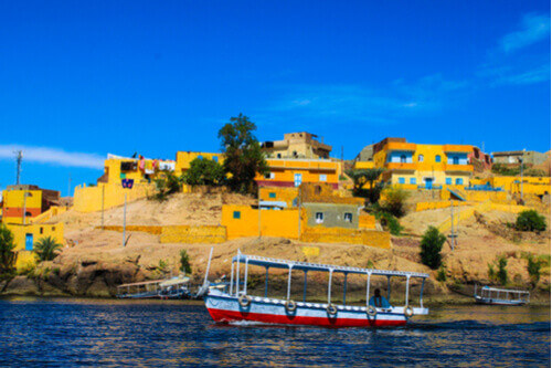 A colourful Nubian Traditional Village in Aswan City, Egypt.