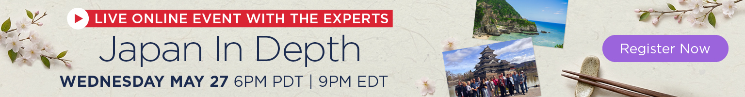 JAPAN IN DEPTH: LIVE ONLINE EVENT Banner