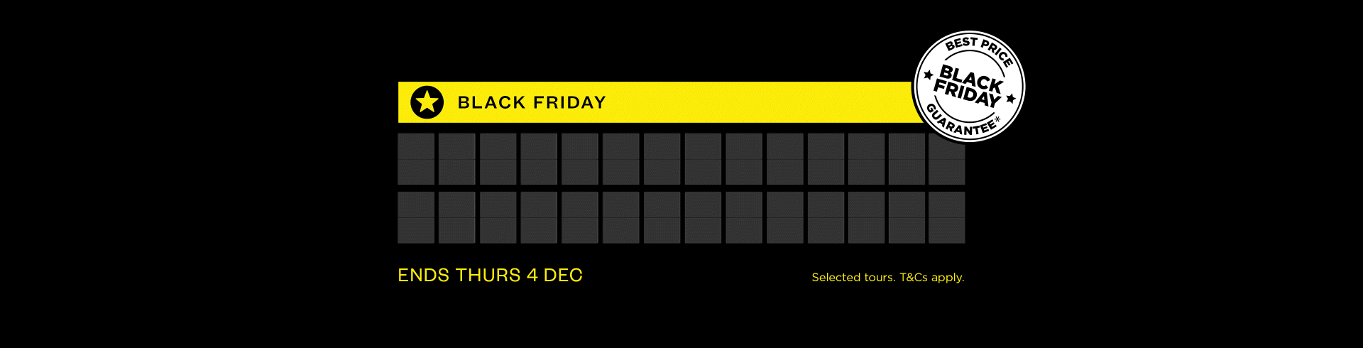 Black Friday: 25% Off Top Tours