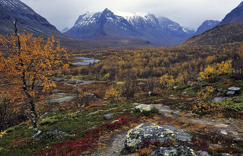 The autumnal colours of Mount Kebnekaise.