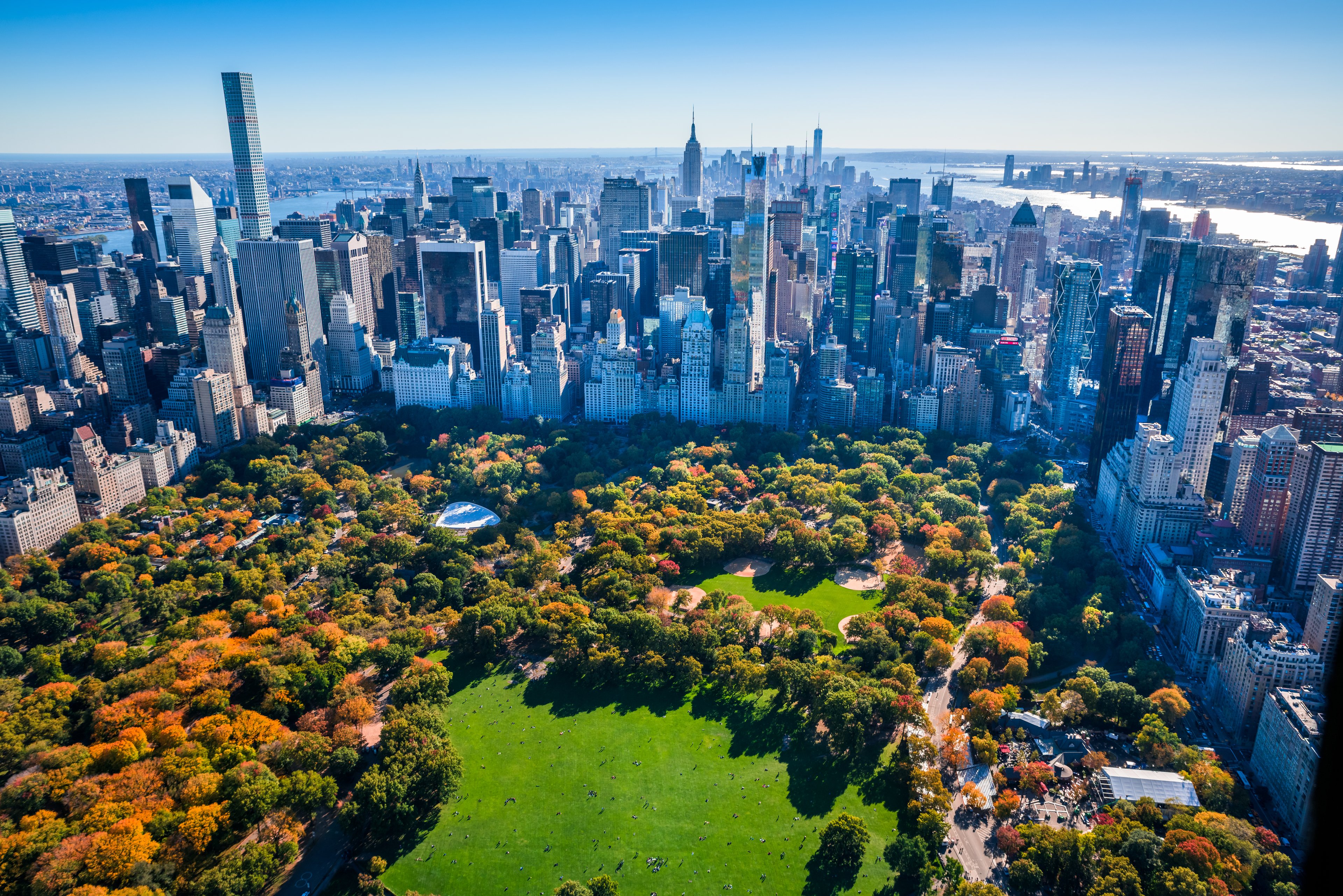 Colourful autumn foliage in Central Park