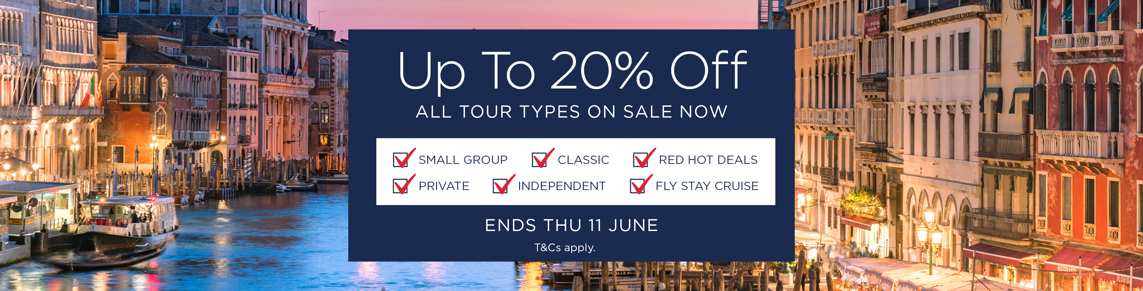 Tour Your Way: Up to 20% Off