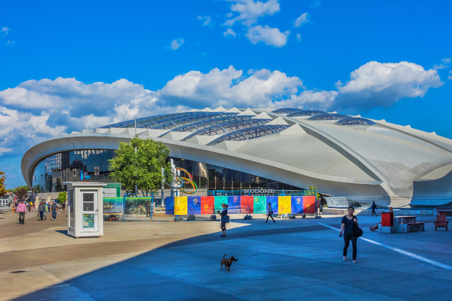 Montreal Olympic Stadium or the Biodome de Montreal in Olympic Park.