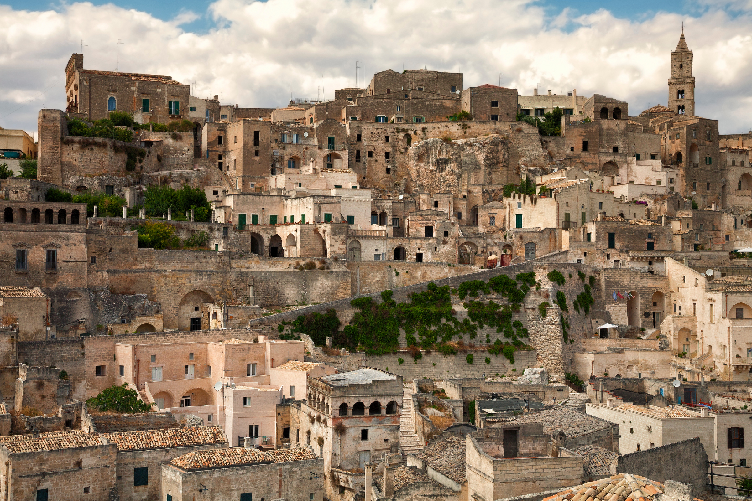 The ancient cave dwellings of the Sassi in Matera, one of Italy&rsquo;s oldest continuously inhabited settlements