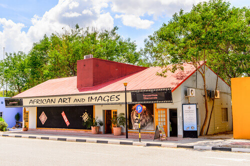 Local establishments in Maun.