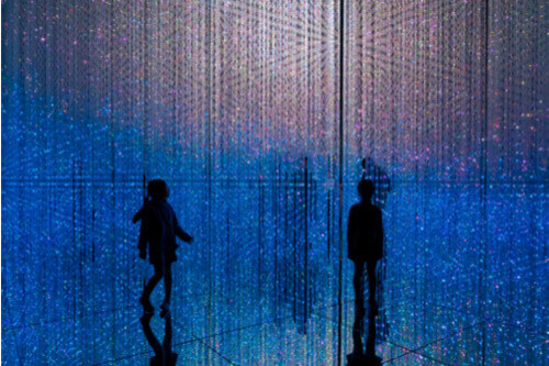 The celebrated teamLab Borderless art installation in Tokyo, Japan.