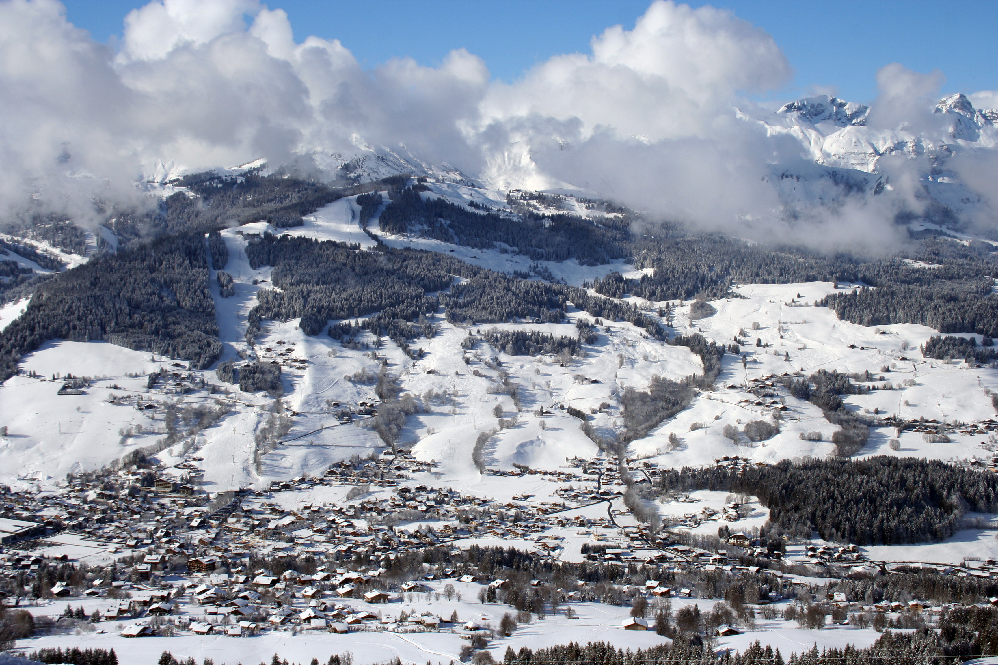 Meg&egrave;ve in the Haute Savoie after a fresh snowfall