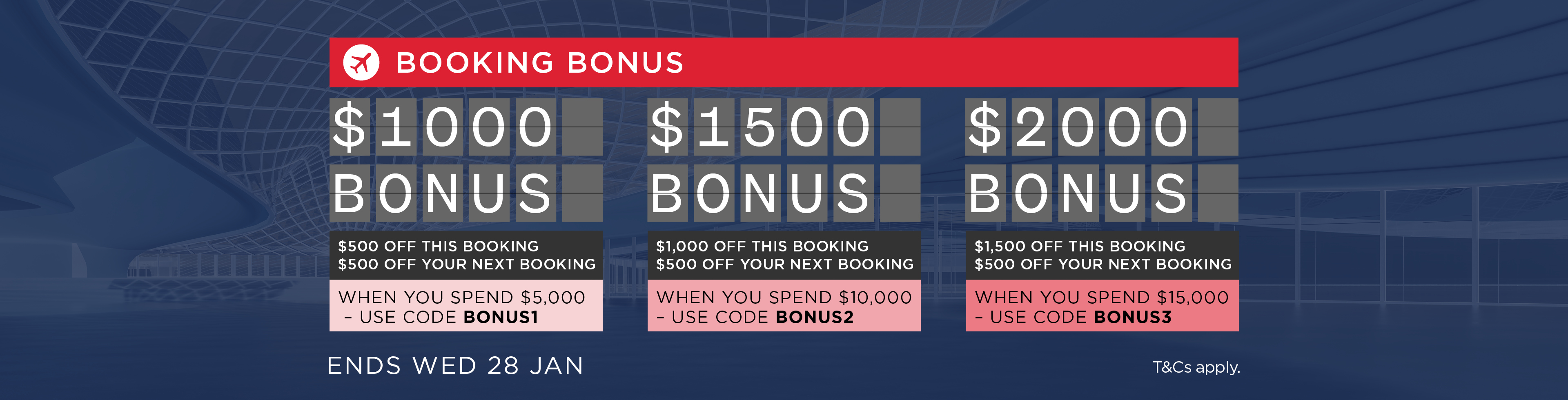 Booking Bonus: Spend More, Save More
