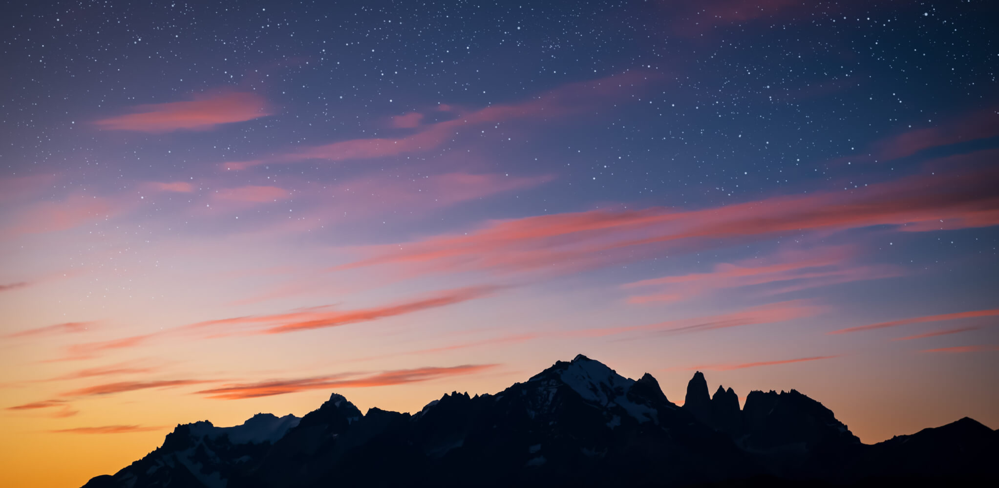Torres del Paine National Park at dusk, showcasing the perfect setting for unforgettable stargazing tours