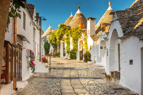 Stylish Alberobello Trulli houses.