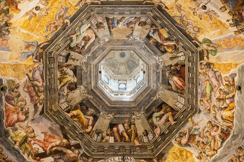 The masterpiece of Brunelleschi, called The Judgment Day inside the dome of the Duomo.