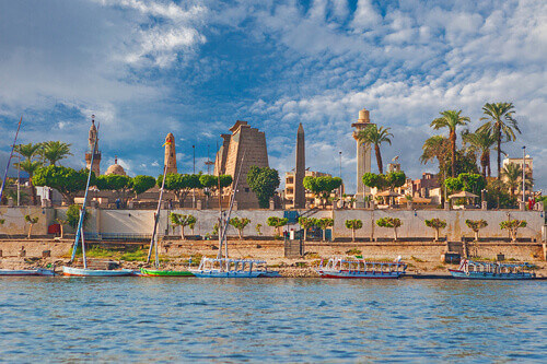 The River Nile in Luxor, Egypt.