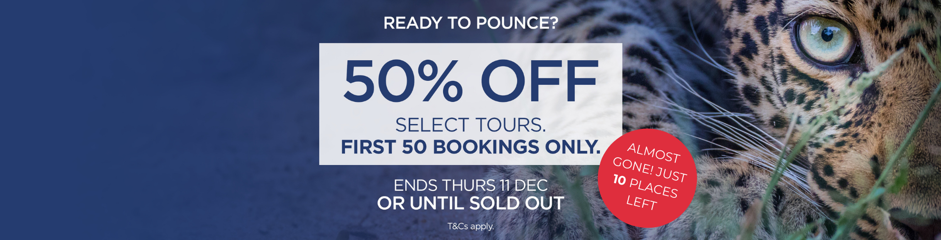 Flash Sale: 50% off. First 50 bookings only!