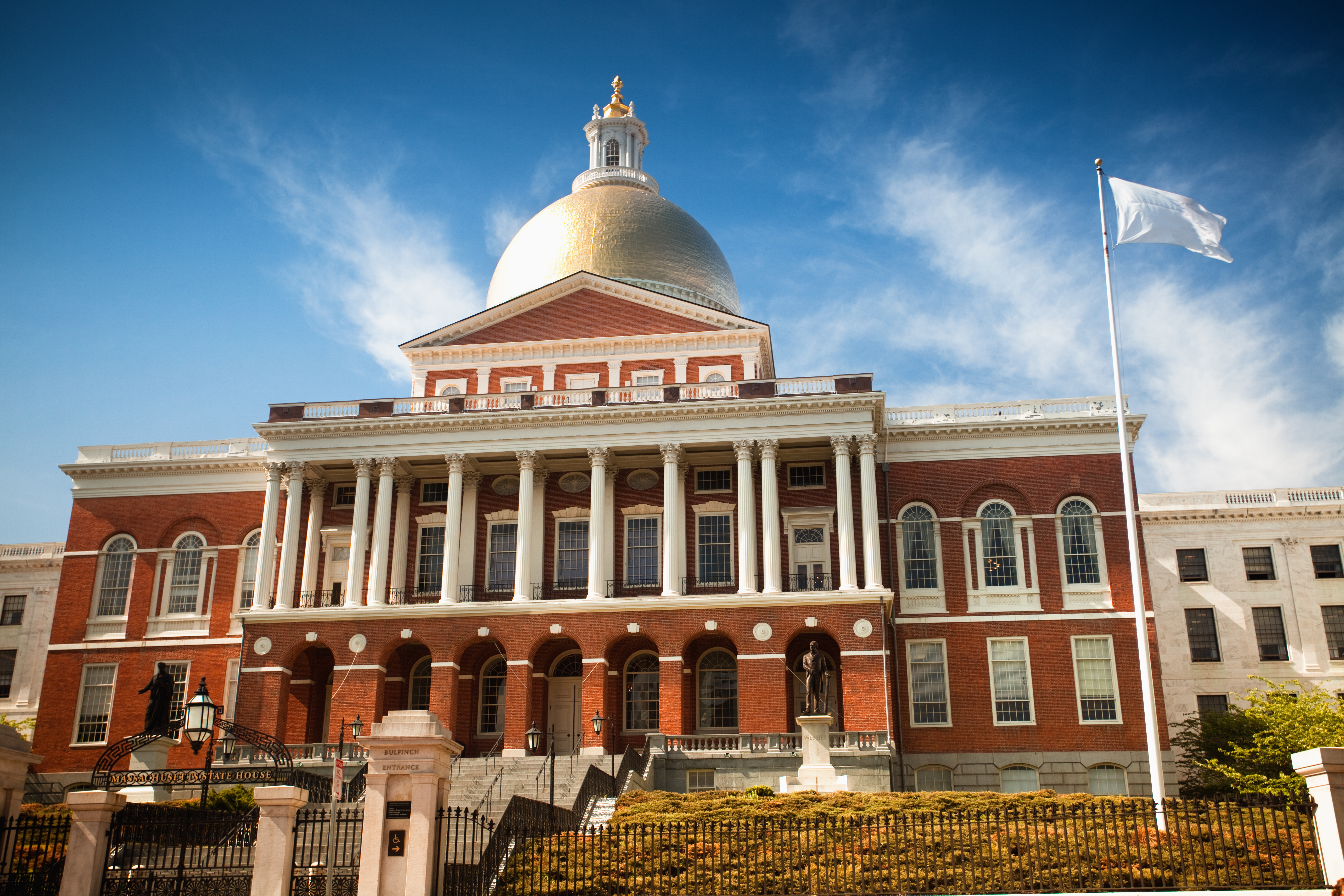 The New State House, a historical landmark on the Freedom Trail