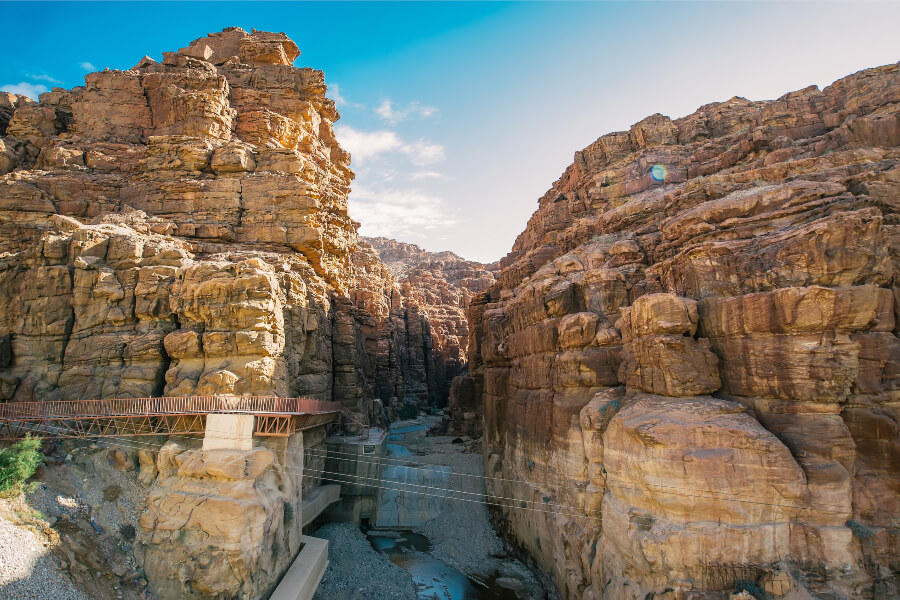 Landscape of a National Park located in the area of Dead Sea.
