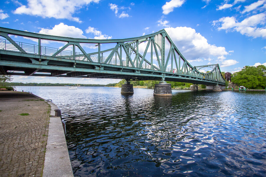The world famous Glienicke Bridge used in a Steven Spielberg film, Bridge of Spies.