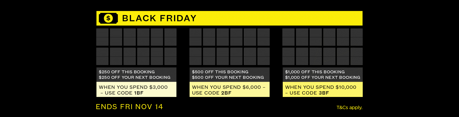 Black Friday: Up to $2,000 Booking Bonus