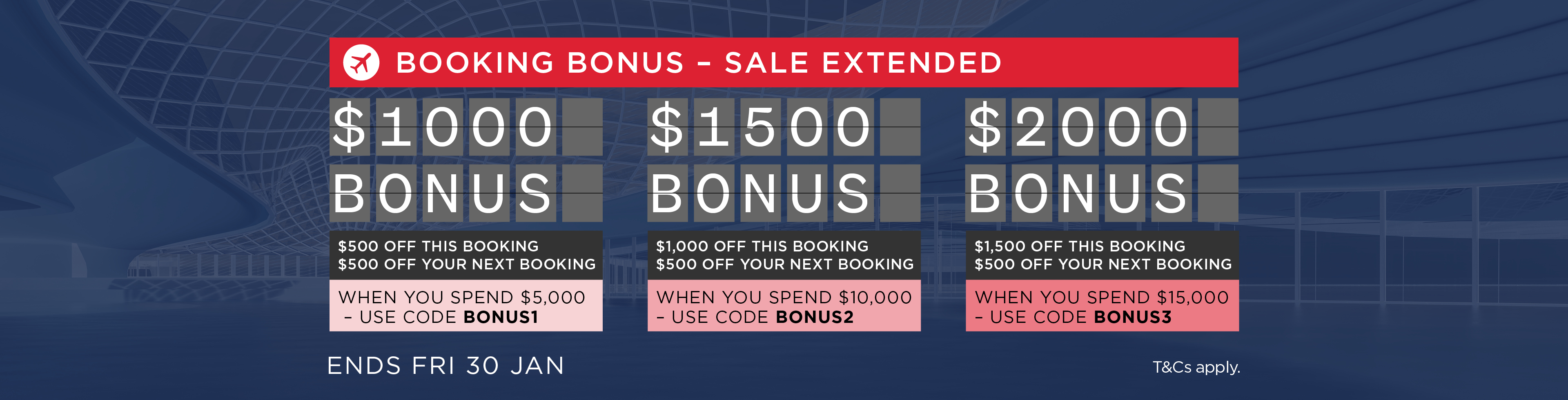 Booking Bonus: Spend More, Save More