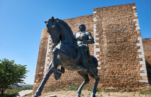 A historic Statue of Ibn Qasi in Mertola.