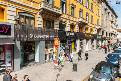 Shops on the Corso Buenos Aires, Milan.