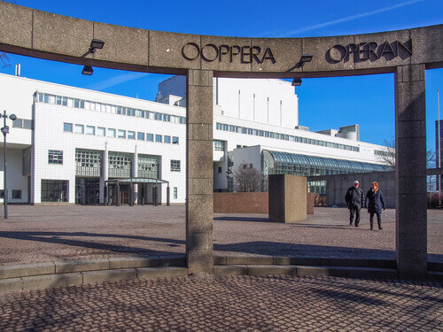 The Finnish National Opera building in Helsinki. Finland.