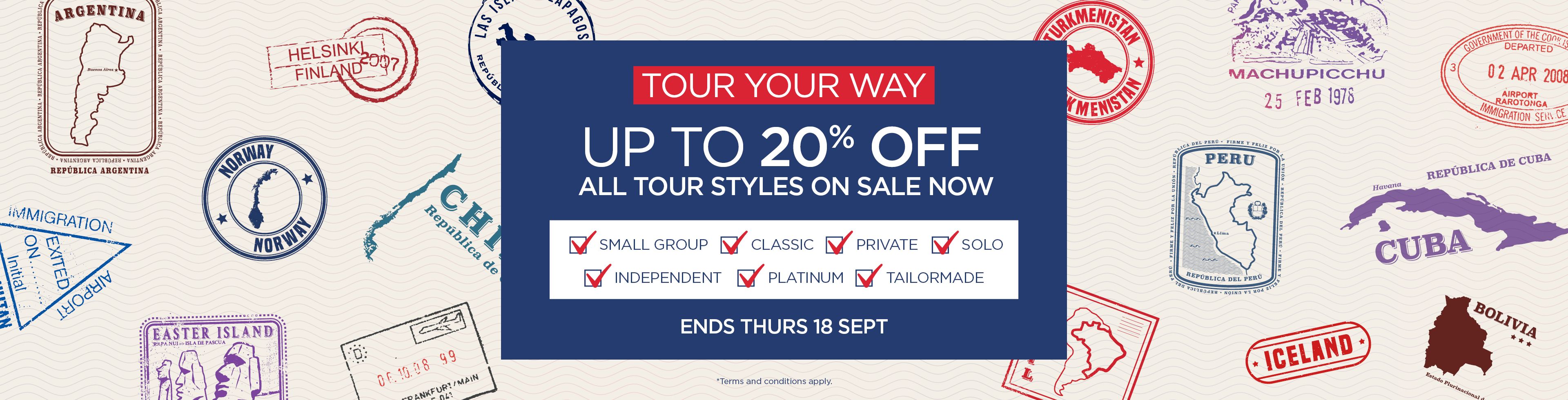 Up To 20% Off All Tour Types