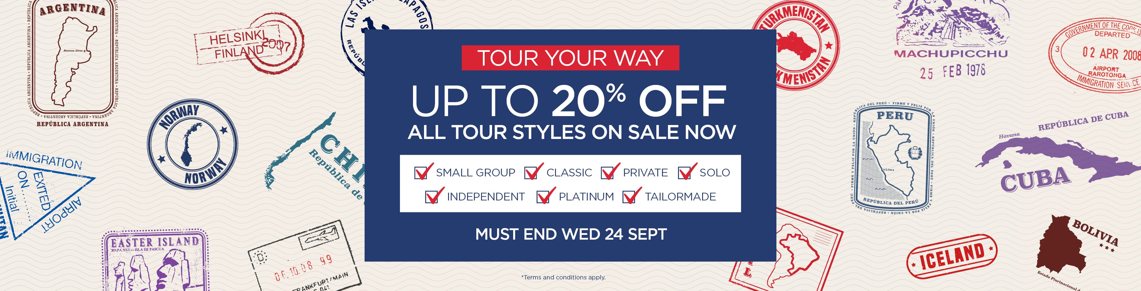 Up To 20% Off All Tour Types