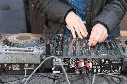A professional DJ in Tbilisi.