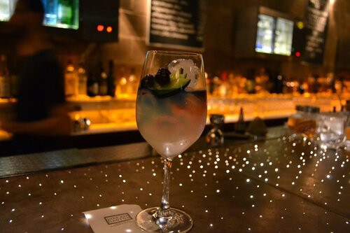 A Gran Bar Dazon with wine.