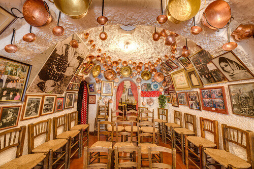 The Zambra Maria La Canastera Museum in the Sacromonte Granada in Andalusia, Granada.