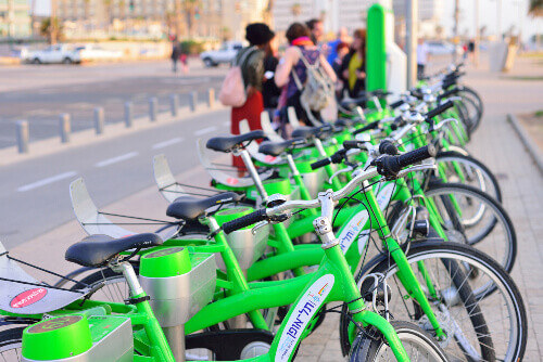 Tel-O-Fun is a bicycle sharing service which is provided by the city.