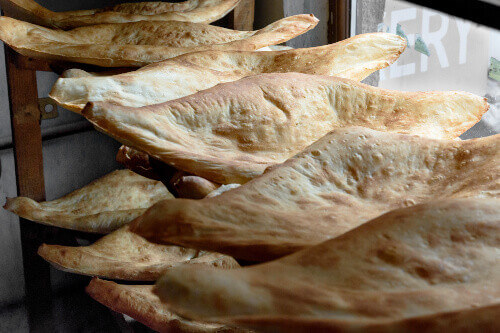 Freshly baked Shotis Puri a traditional Georgian bread in Tbilisi.
