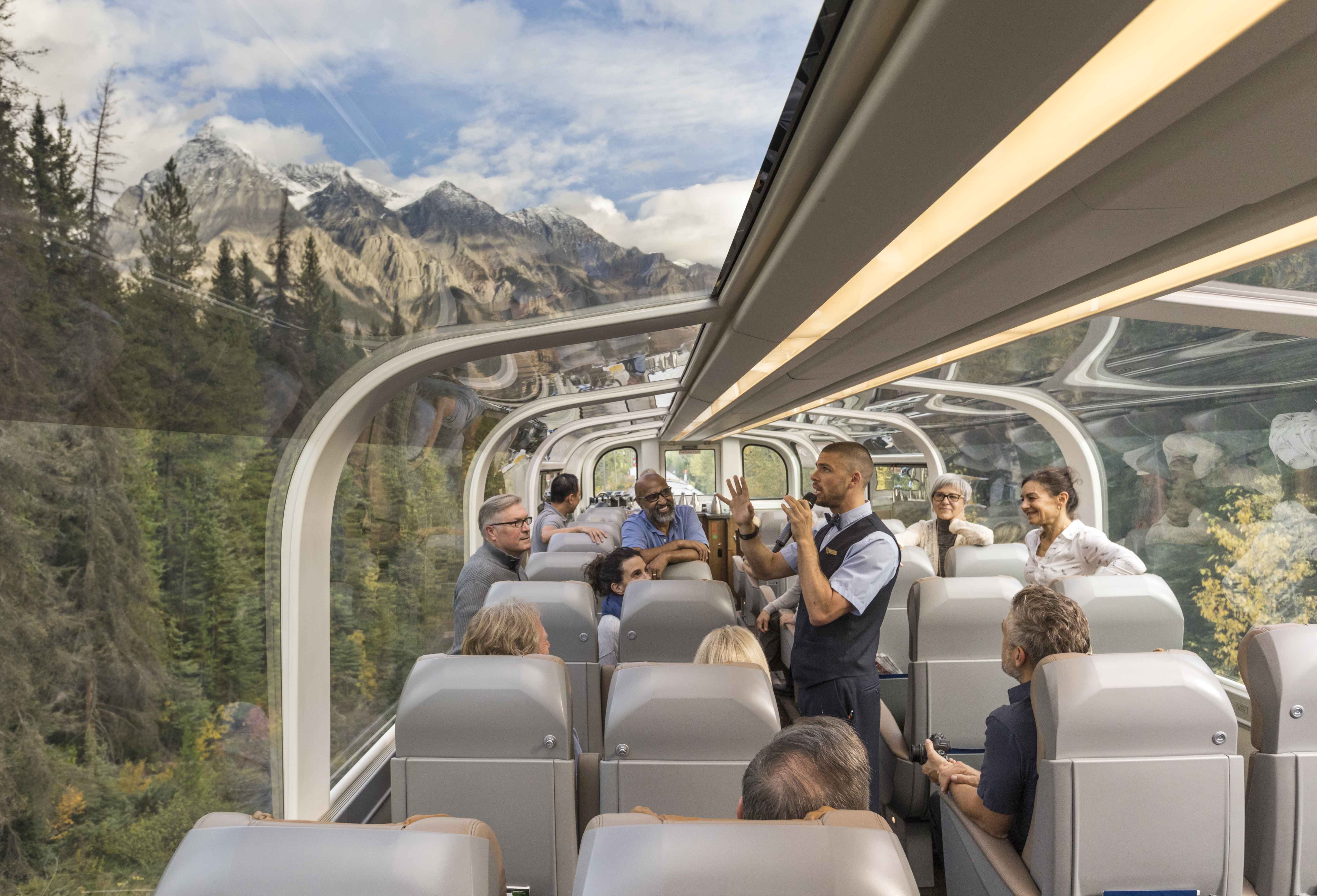 The Rocky Mountaineer offers panoramic views - there is no 'bad' seat!