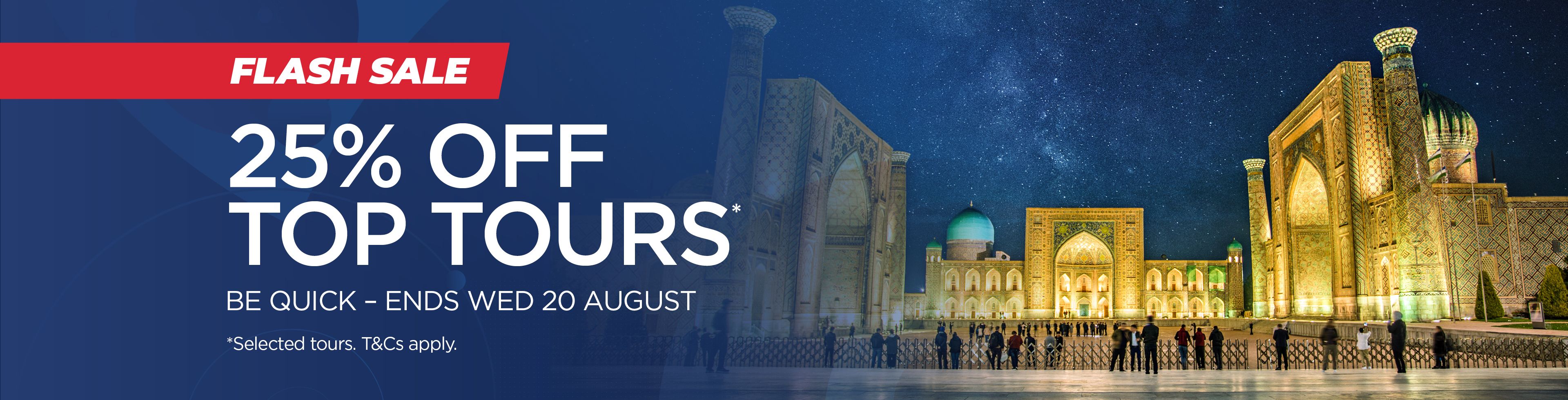 Flash Sale: 25% off Top Tours
