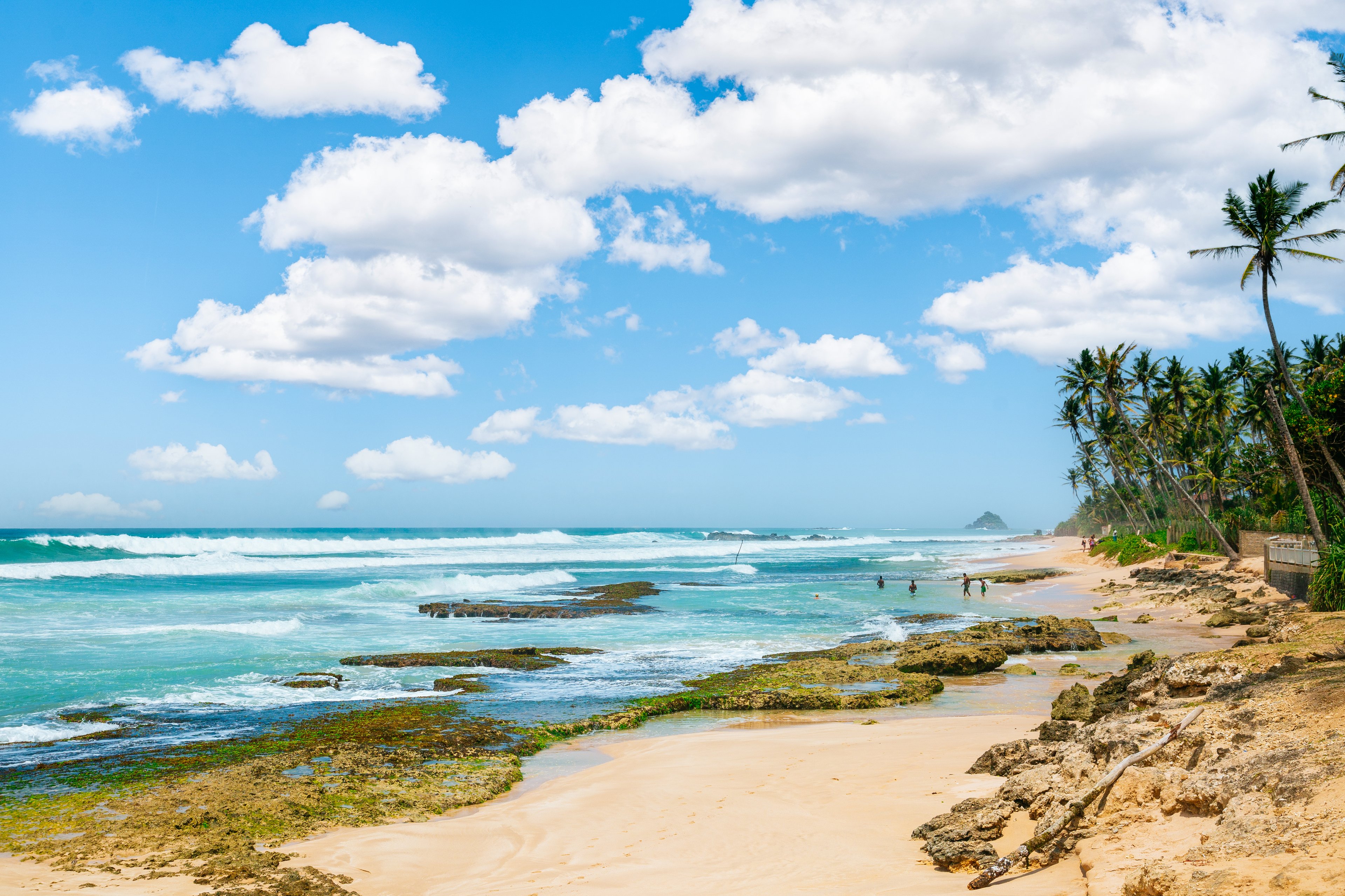 Tropical coastline in Sri Lanka