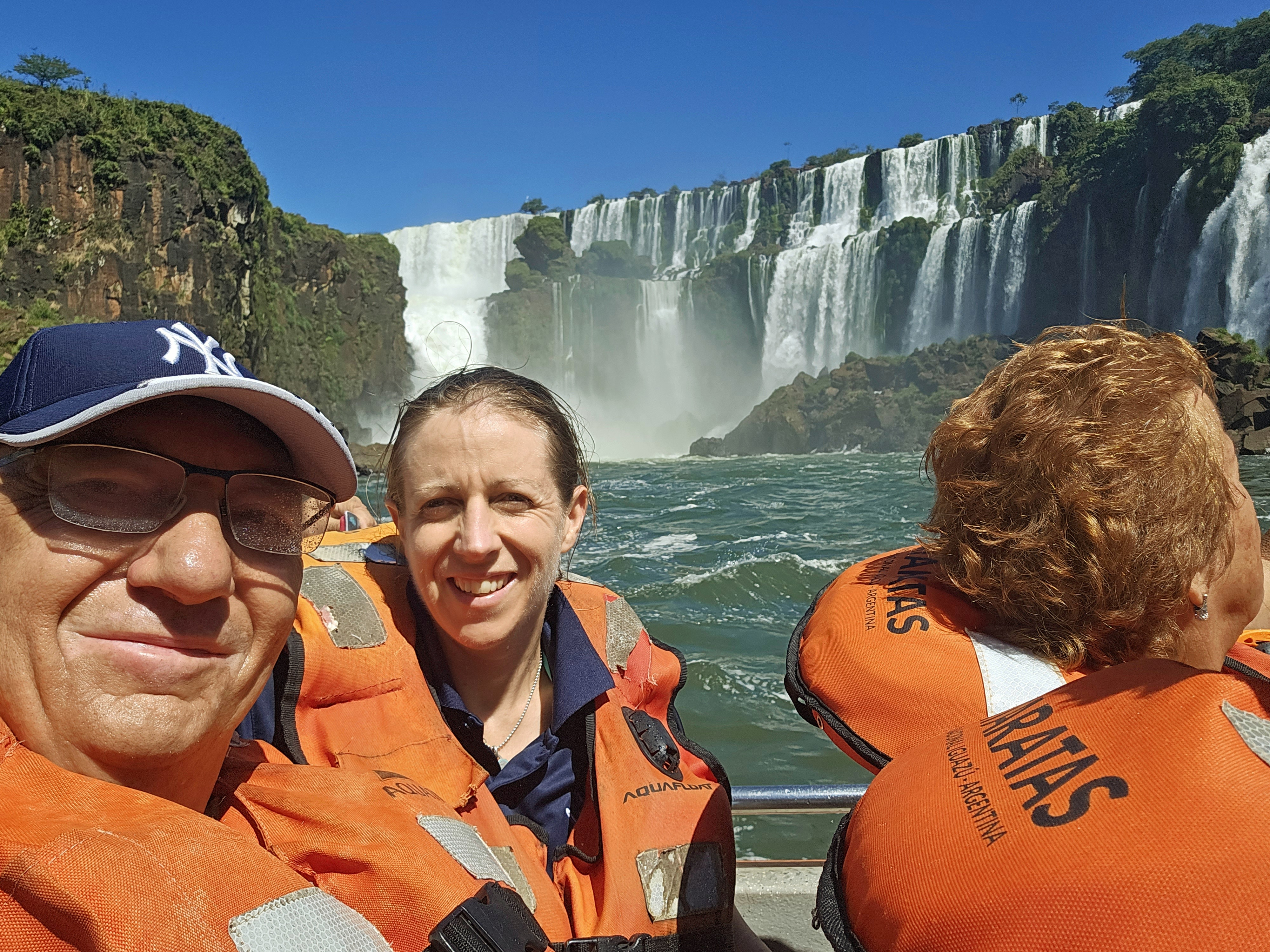 Susan and Vic at Iguazu Falls (photo taken by Vic on tour)