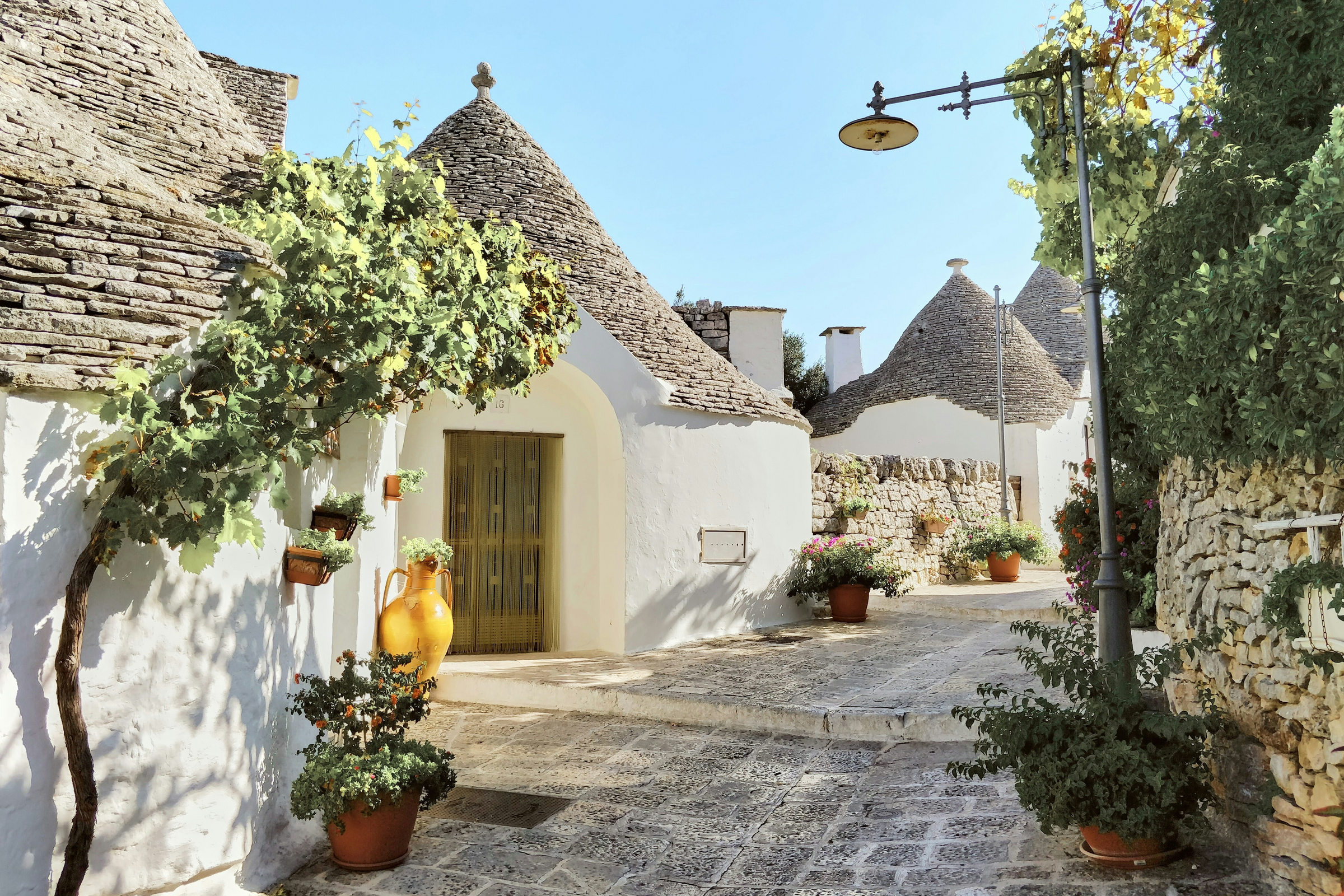 Iconic trulli houses in Alberobello, a UNESCO-listed village in the heart of Puglia