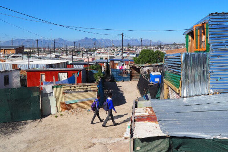 A backyard in the town of Khayelitsha.