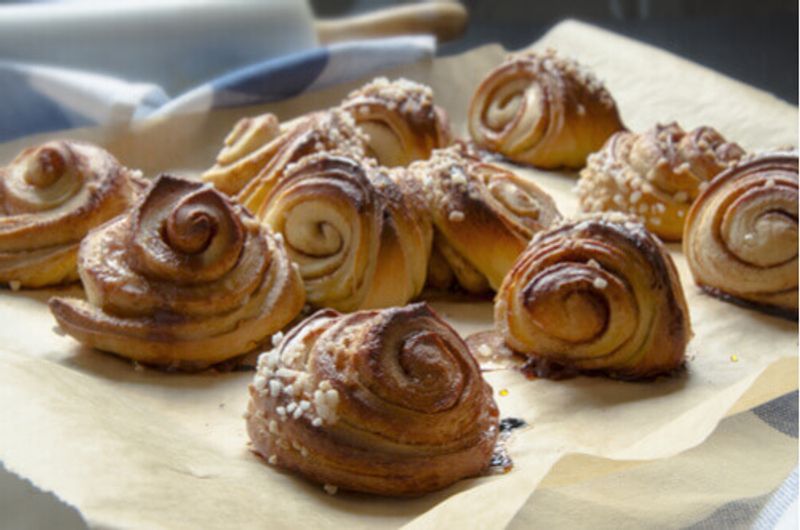 The much-loved Finnish Cinnamon Buns, or Pulla are enjoyed by tourists and locals alike.