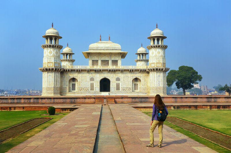 Tomb of Itimad-ud-Daulah or Baby Taj in Agra.