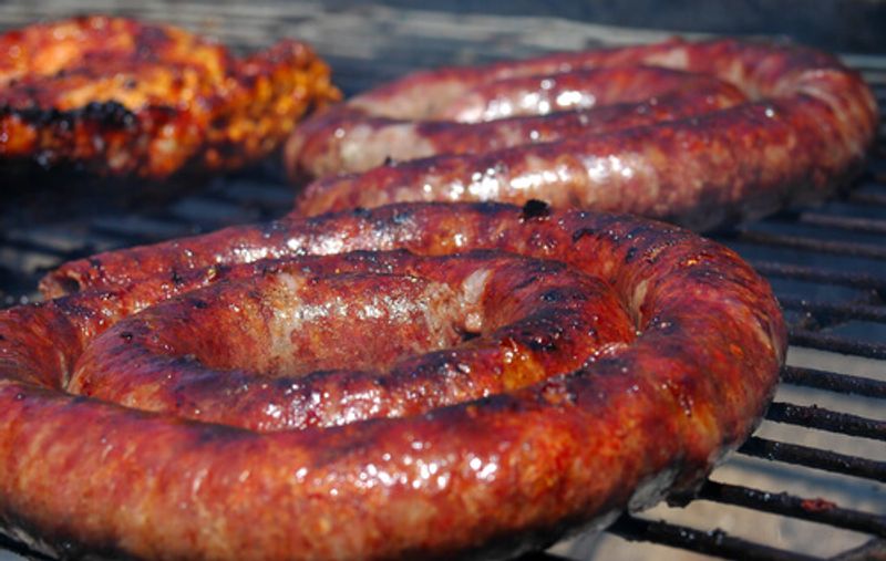 Many visitors to South Africa enjoy, Boerewors, a tasty local dish.