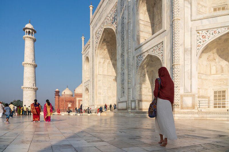 The inside of the Taj Mahal in Agra, India.