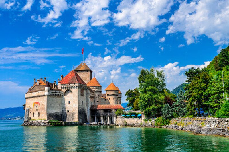 Castle Chillon, one of the most visited castles in Switzerland.