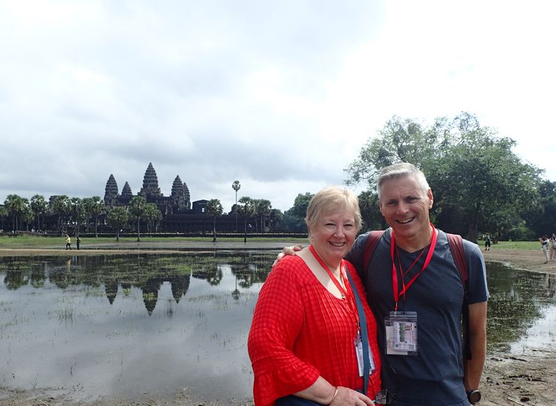 Donald and Susan at Angkor Wat (photo: supplied)