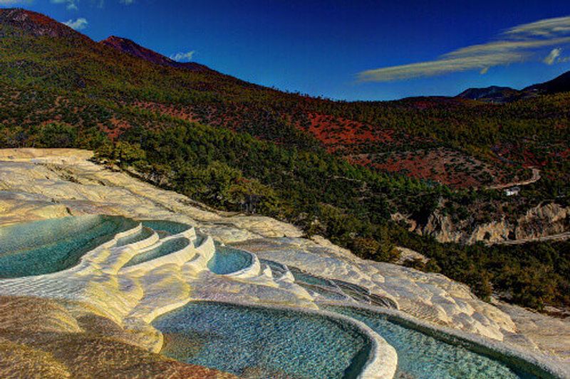 White Water Terraces (or Baishuitai) at Shangri-la in Yunnan.